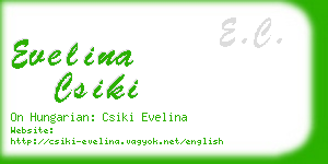 evelina csiki business card